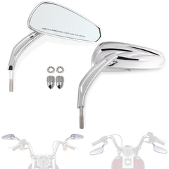 FOVPLUE front view of handlebar mirrors showing compact fit and improved rear visibility