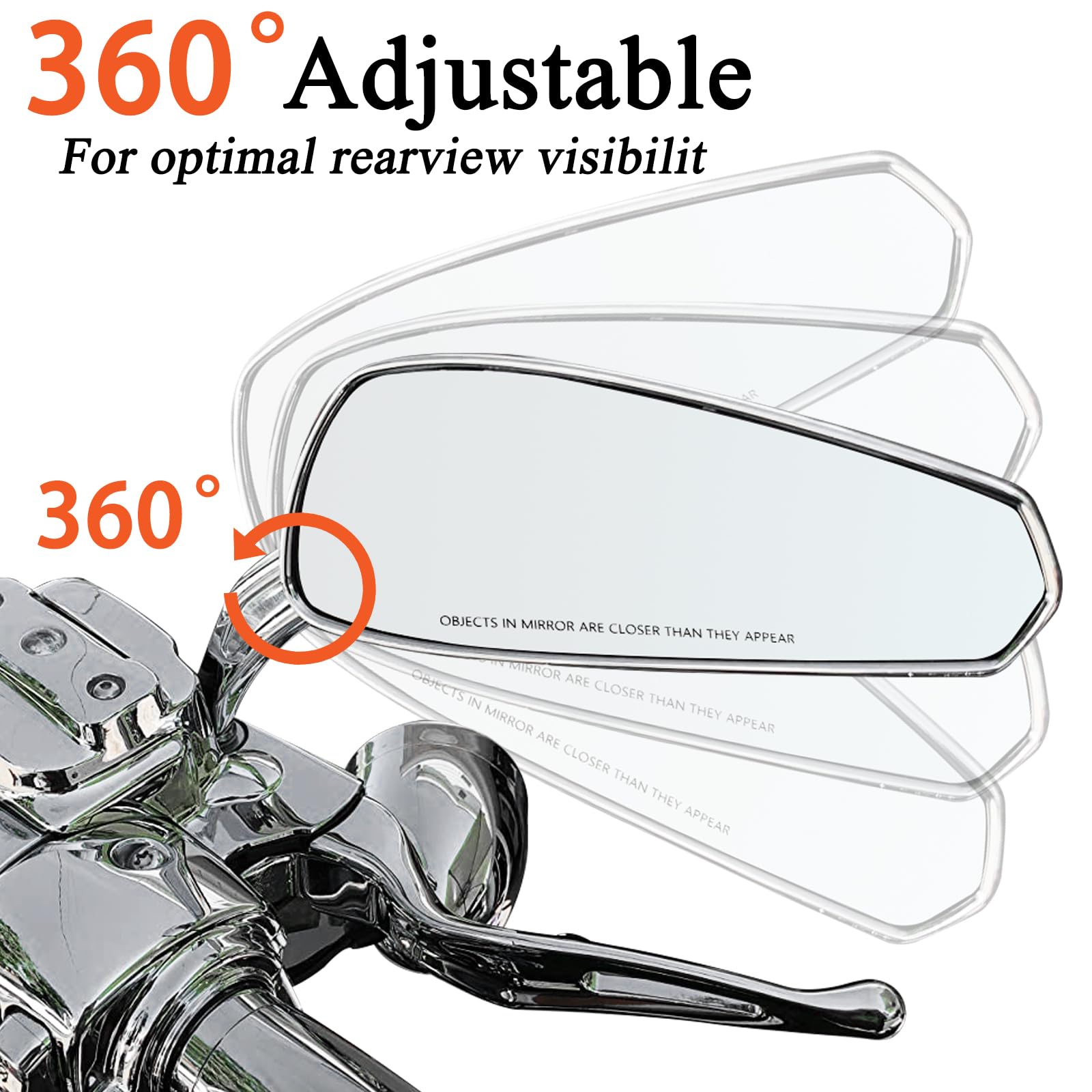FOVPLUE white-clear anti-glare glass lens detail for clearer rear vision in sunlight