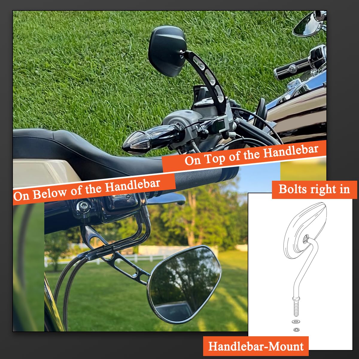 FOVPLUE mirror angle adjustment closeup demonstrating 360-degree adjustability benefit