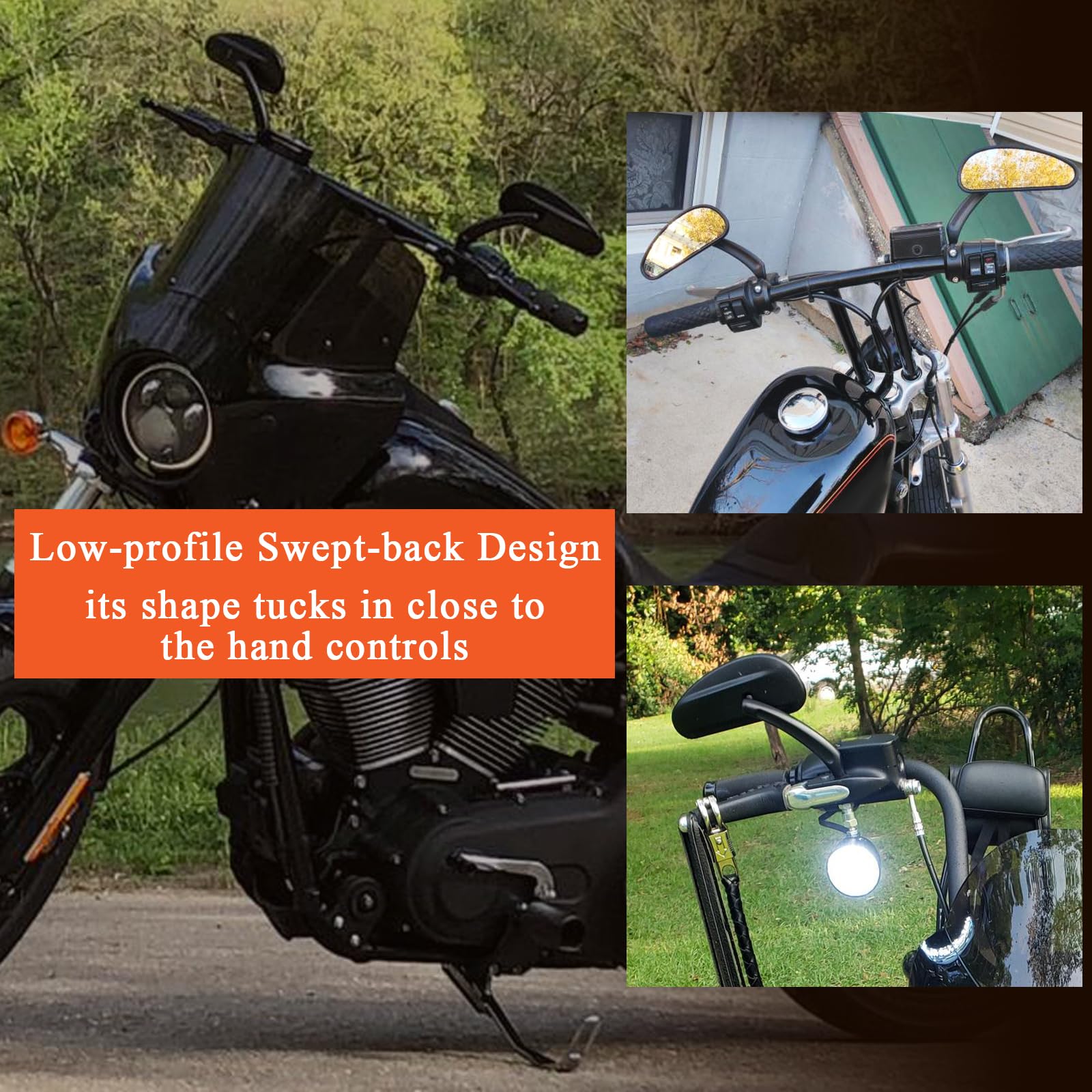 FOVPLUE teardrop side profile demonstrating low-profile swept-back design benefit