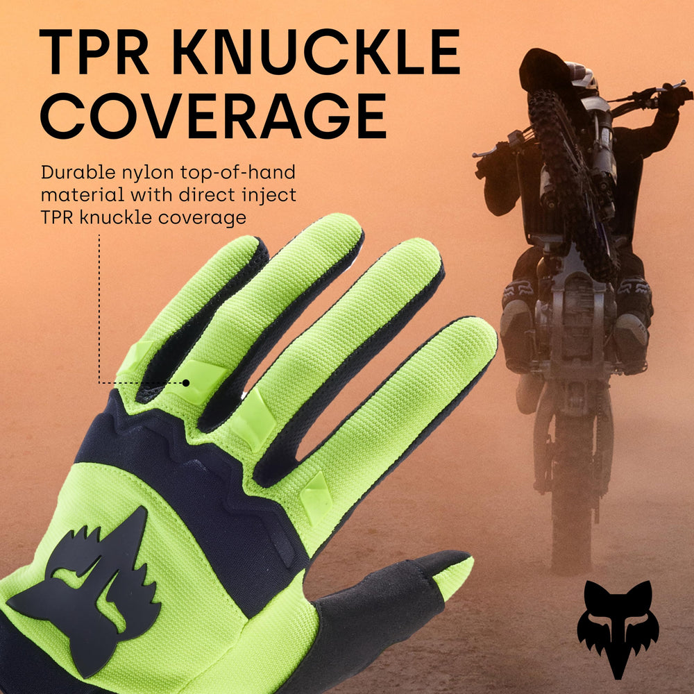 Fox Racing Dirtpaw Clarino palm detail offering touchscreen use