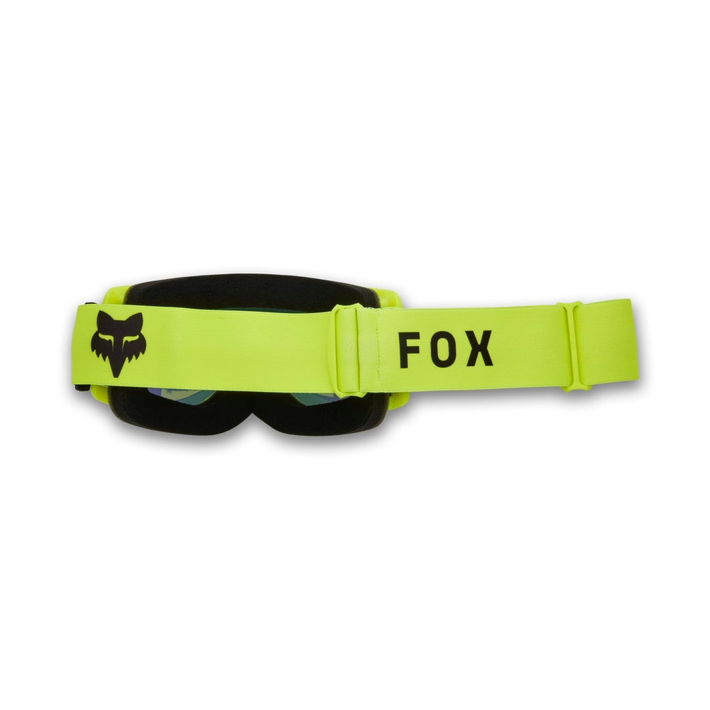 Fox Racing Main close-up of mirrored Lexan lens reducing glare and enhancing contrast