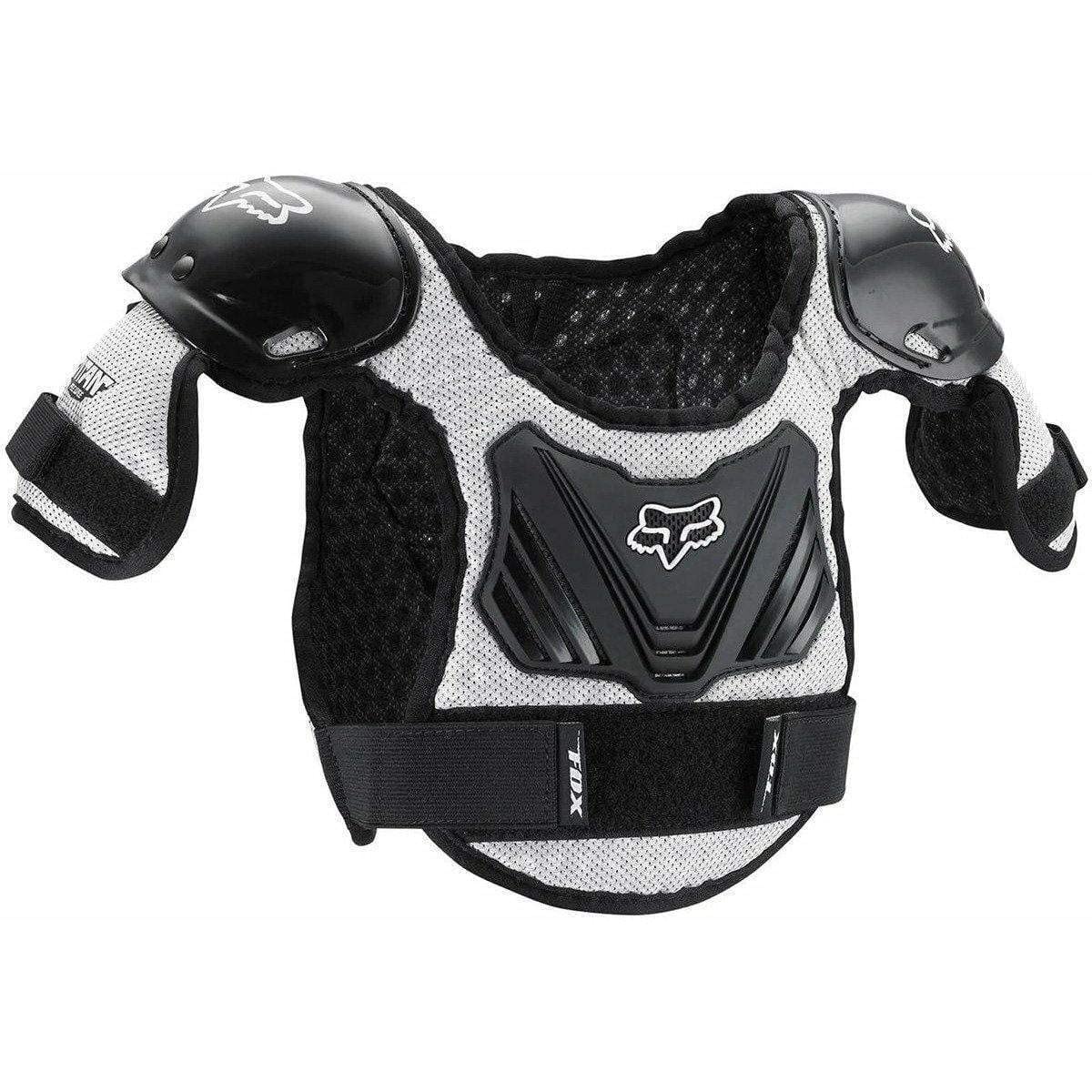 Fox Racing Peewee Titan chest guard front view showing coverage and lightweight fit