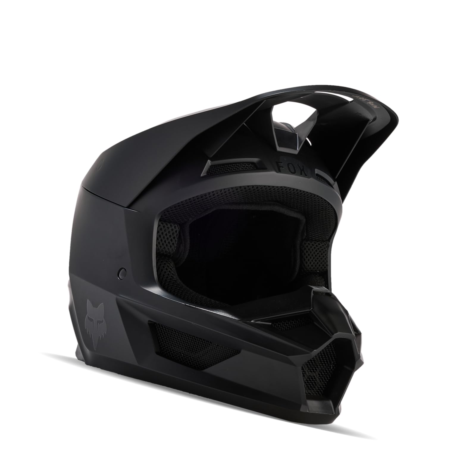Fox Racing V Core MIPS front view showing matte black finish and balanced protection