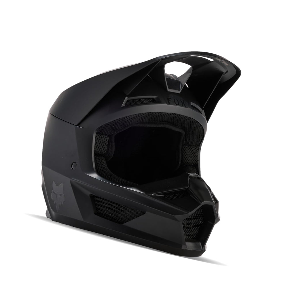 Fox Racing V Core MIPS front view showing matte black finish and balanced protection
