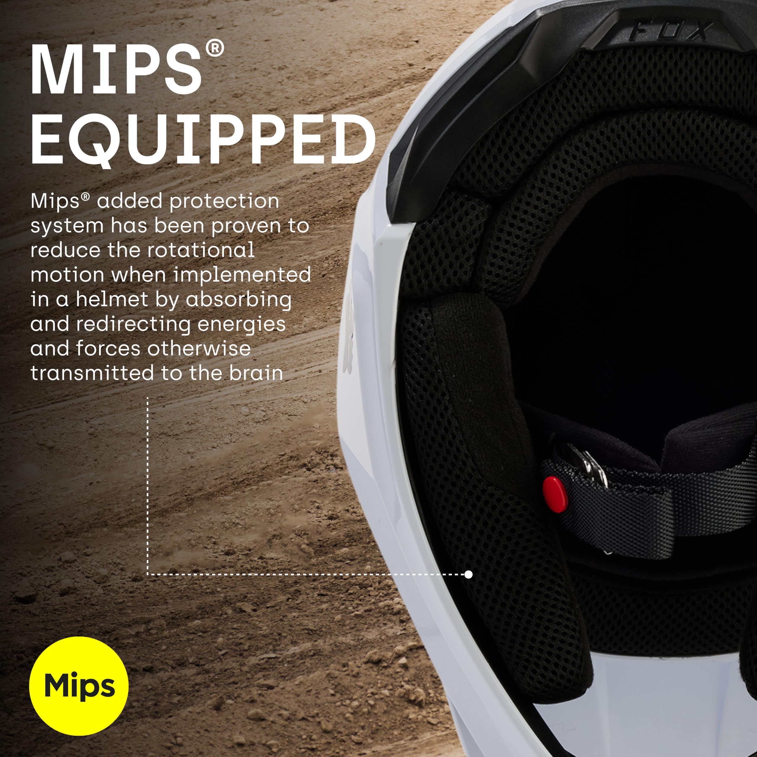 Fox Racing V Core MIPS shell edge revealing polycarbonate and ABS construction strength