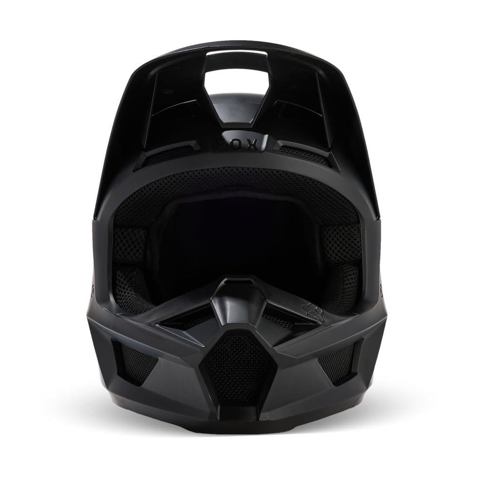 Fox Racing helmet side profile highlighting aerodynamic shape and fit