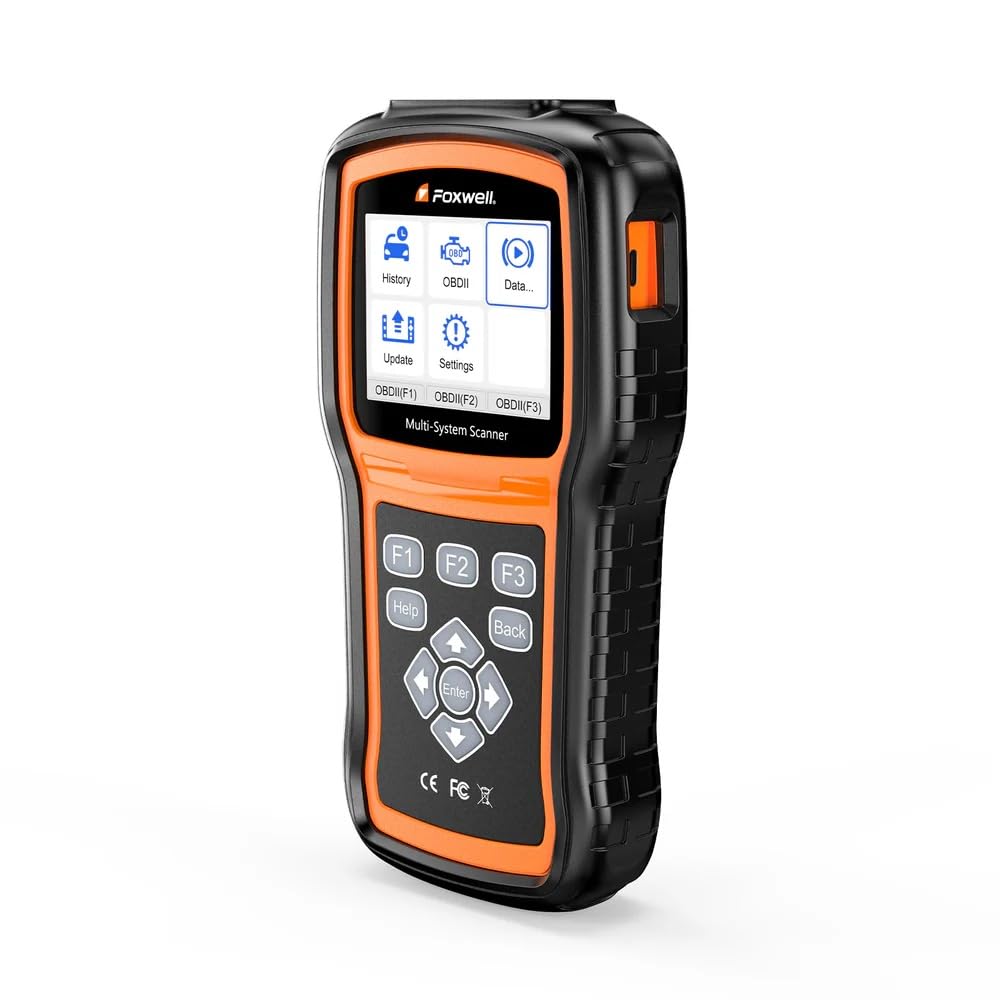 FOXWELL NT530 package contents laid out to show cables and user guide for quick start