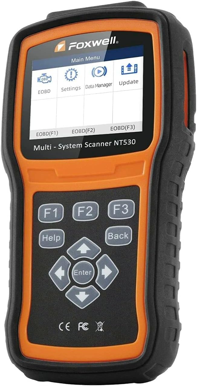 FOXWELL NT530 Plus front view showing durable housing and screen, reliable diagnostics