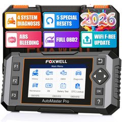 FOXWELL NT614 front view showing rugged housing and clear display, easy diagnostics