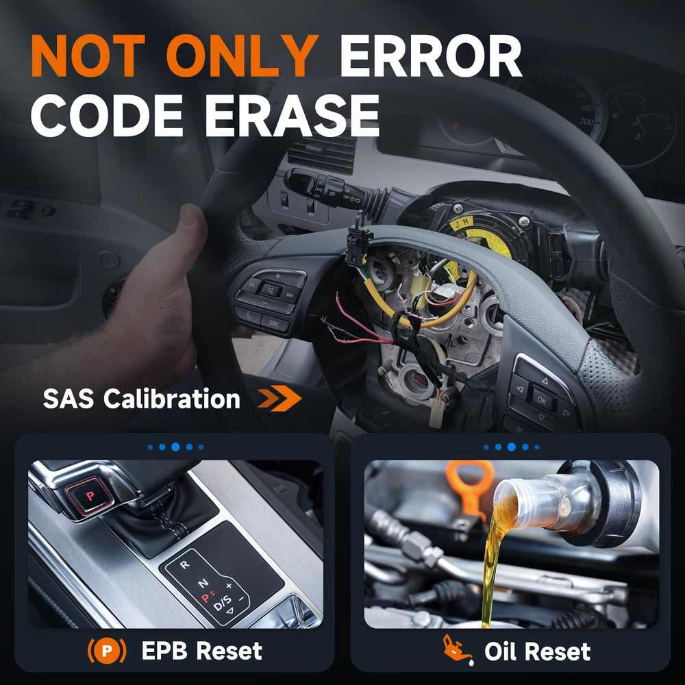 FOXWELL NT630 Plus button close-up and menu navigation, easy operation benefit