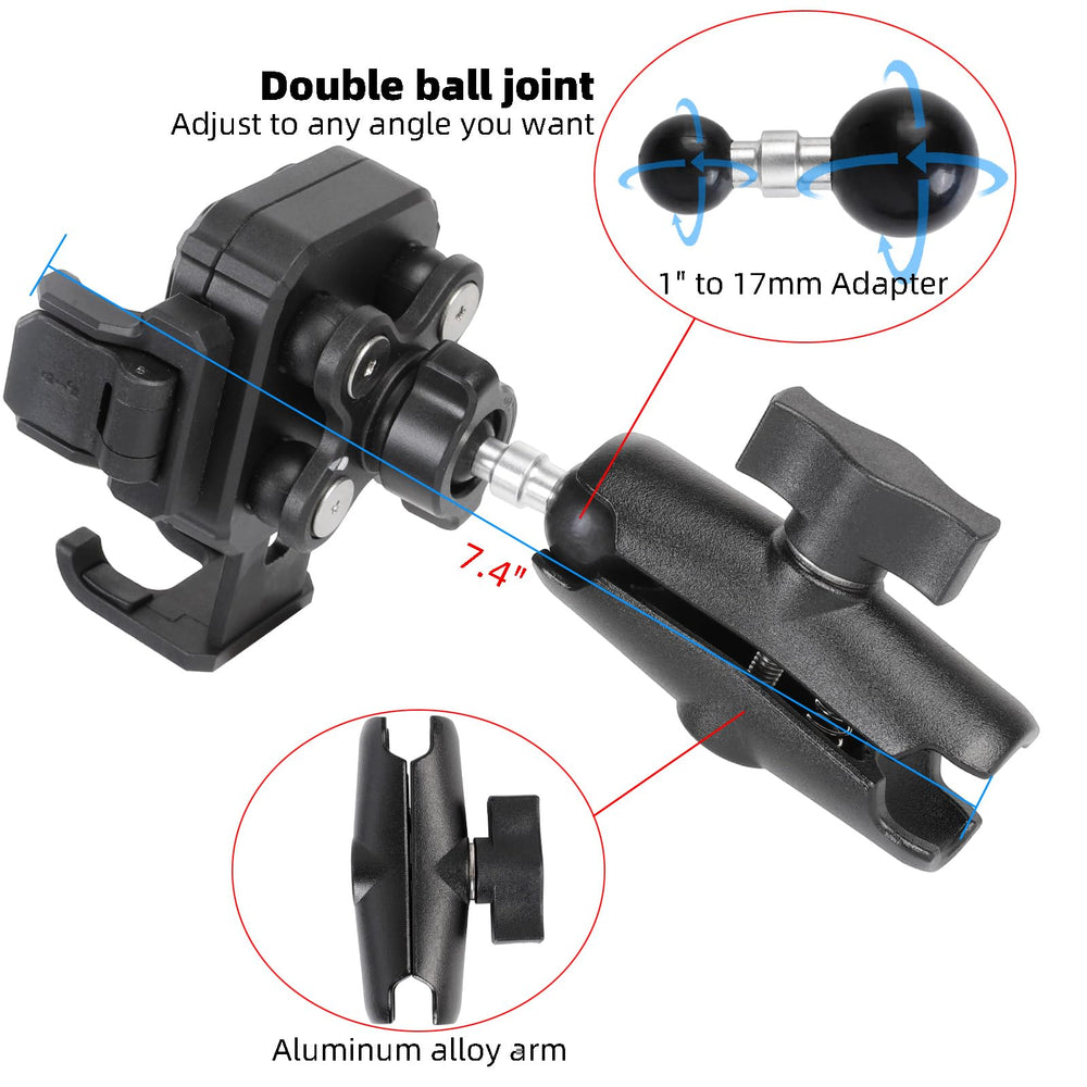 FPN 1" ball adapter detail showing compatibility with RAM mounts