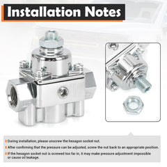 FQRANBO restrictor orifice close-up showing 0.220-inch flow stabilization benefit