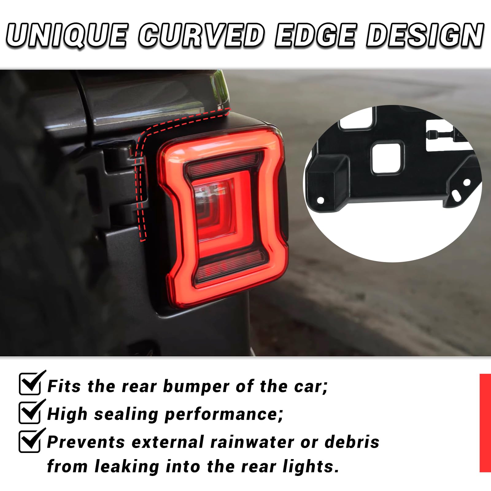 FQRANBO installed on Jeep Wrangler rear illustrating restored lamp stability