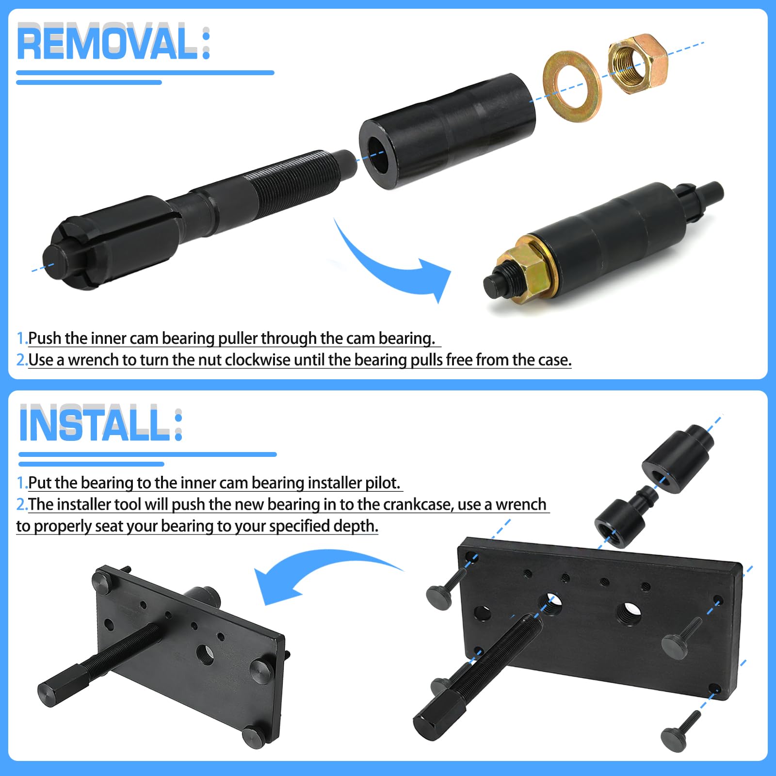 FQRANBO installer adapter pressing on outer diameter for correct seating benefit