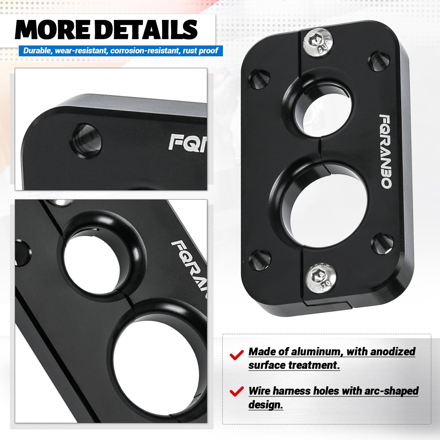 FQRANBO side profile with visible dimensions for correct firewall fit and planning