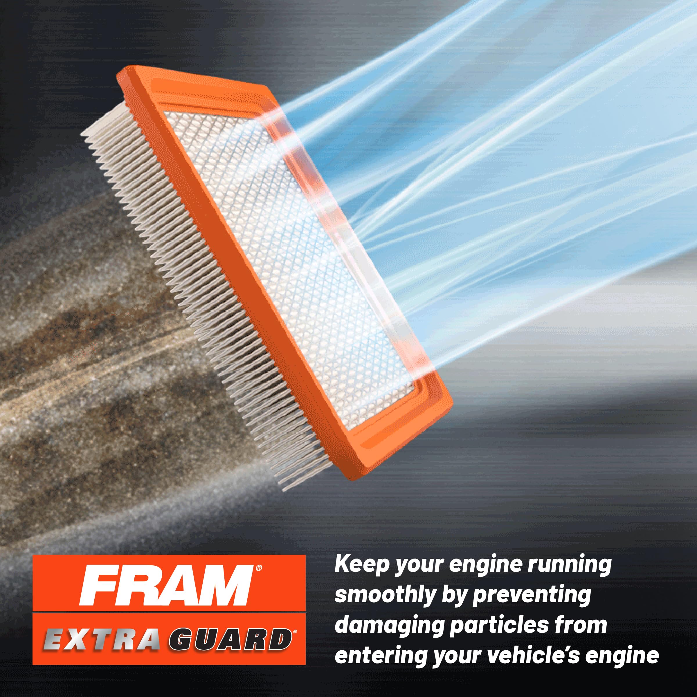 FRAM CA10163 next to ruler to show dimensions and compatibility clarity