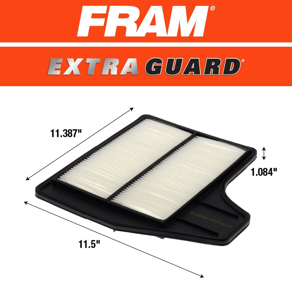 FRAM mechanic installing CA11450 filter illustrating fast DIY maintenance