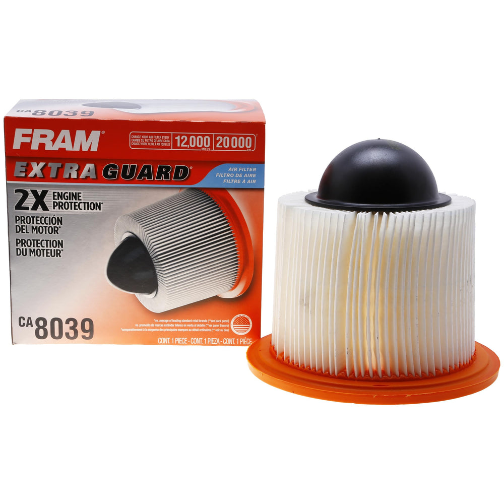 FRAM CA8039 close-up pleat pattern highlighting increased filtration surface area