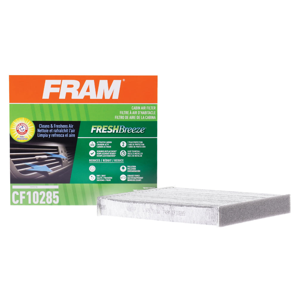 FRAM CF10285 front packaging showing part number and fit details for quick identification and correct purchase