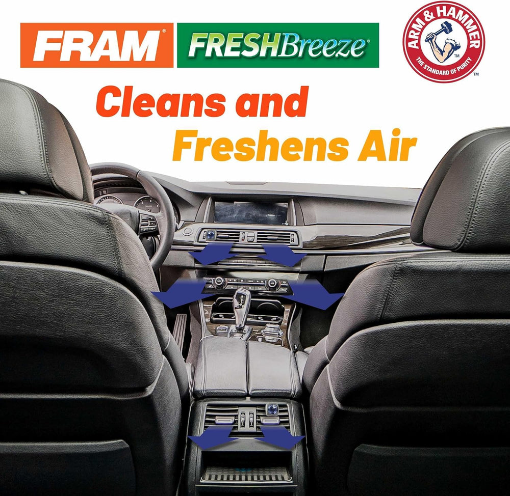 FRAM airflow view through vents illustrating fresher cabin air