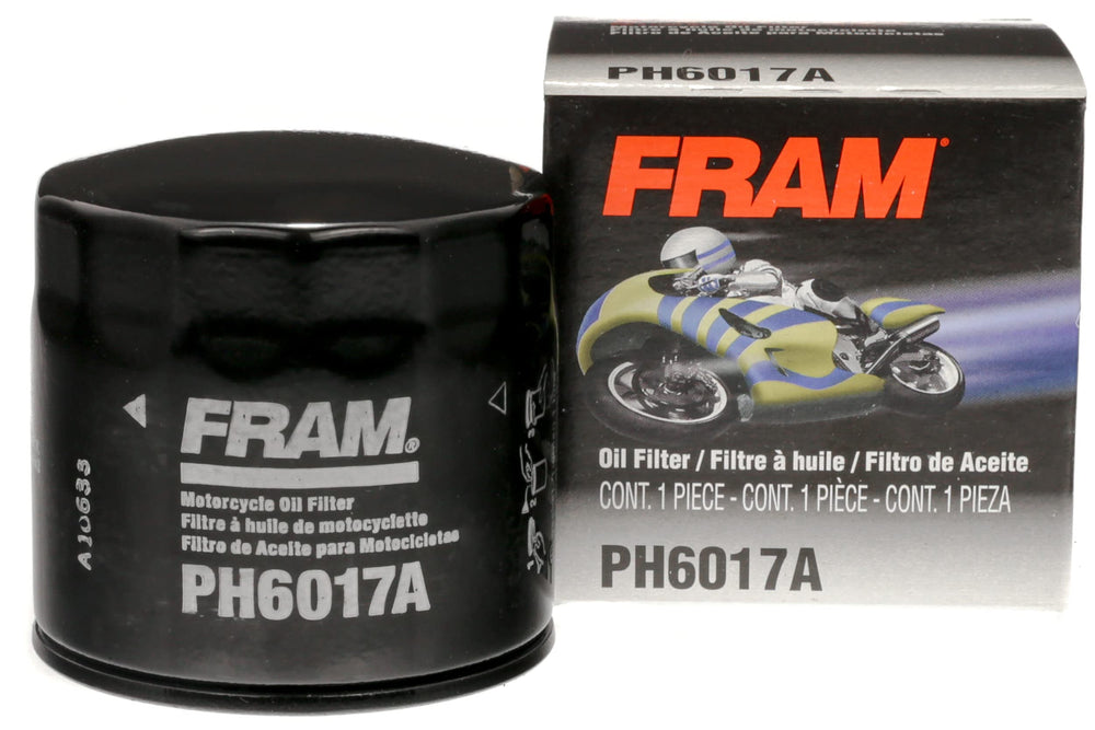 Fram PH6017A front view showing label and compact design for reliable filtration