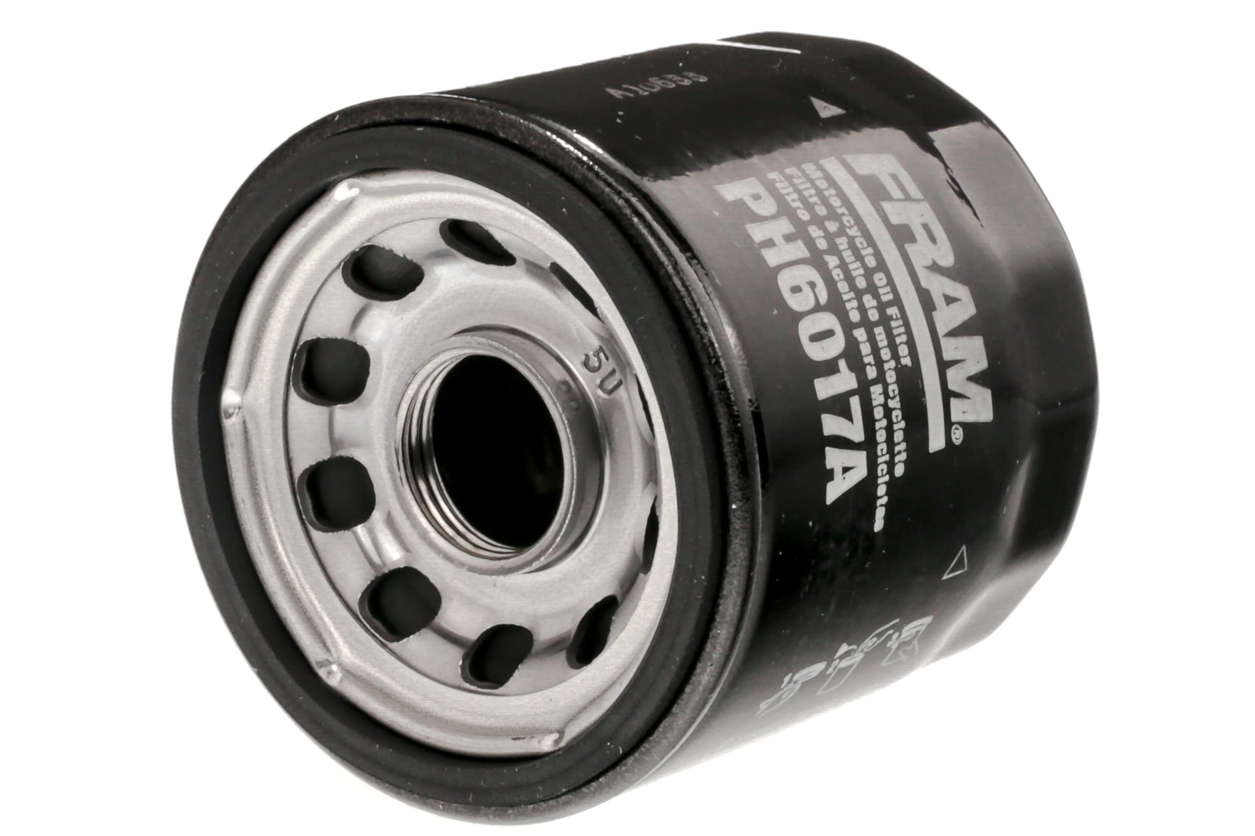Fram PH6017A installed on motorcycle engine illustrating correct fit and protection