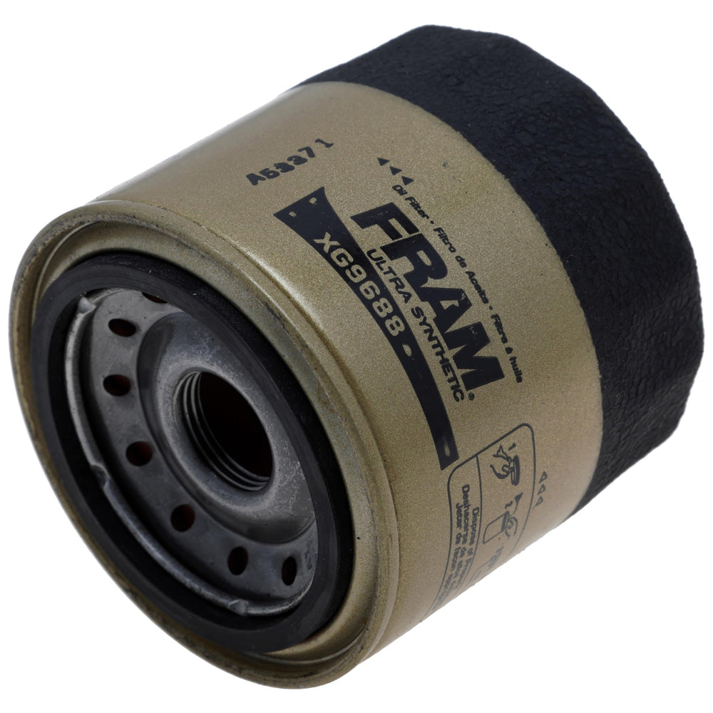 FRAM pleated media close-up highlighting dual-layer filtration for cleaner oil
