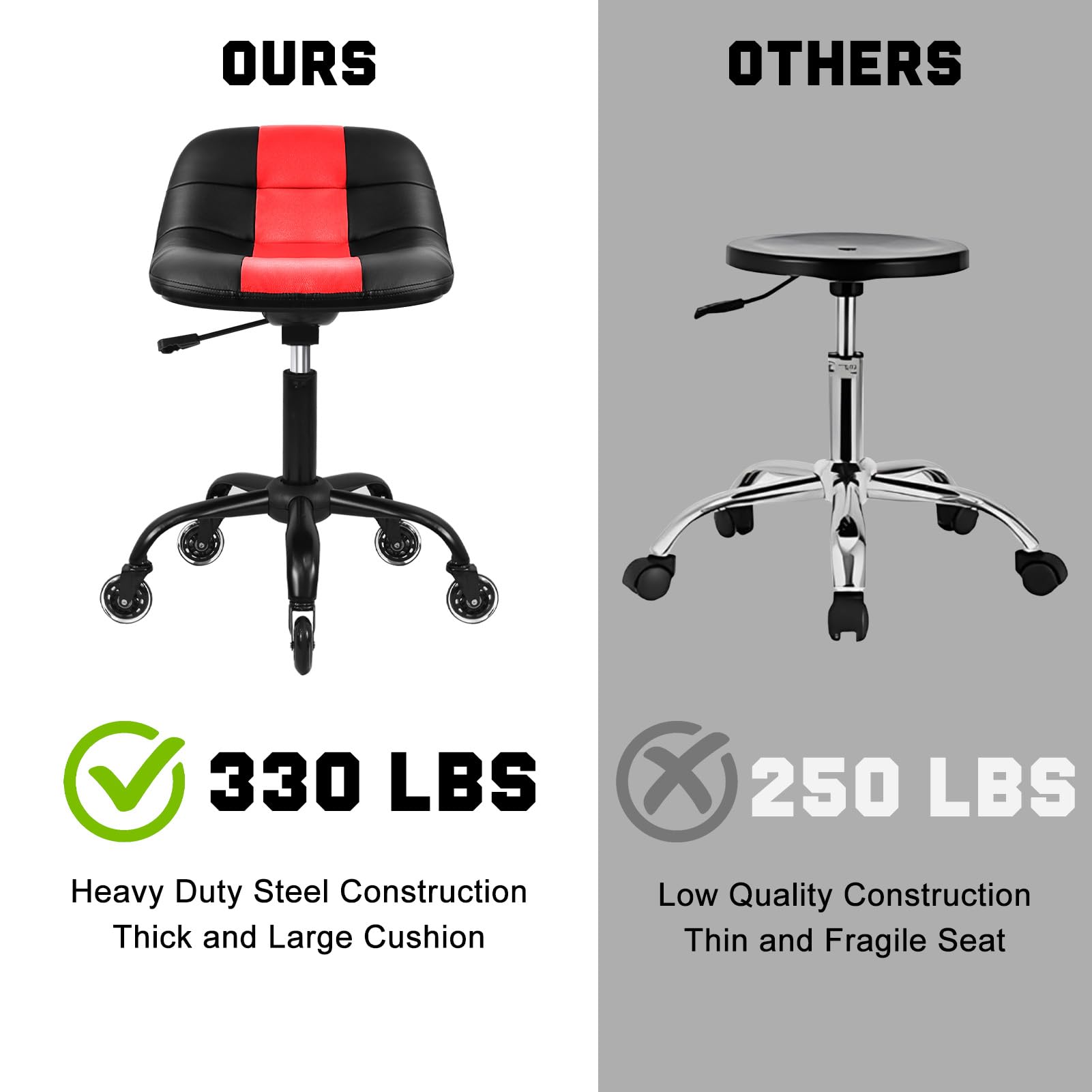FreekyFit stool in a salon setting showing suitability for beauty and tattoo professionals