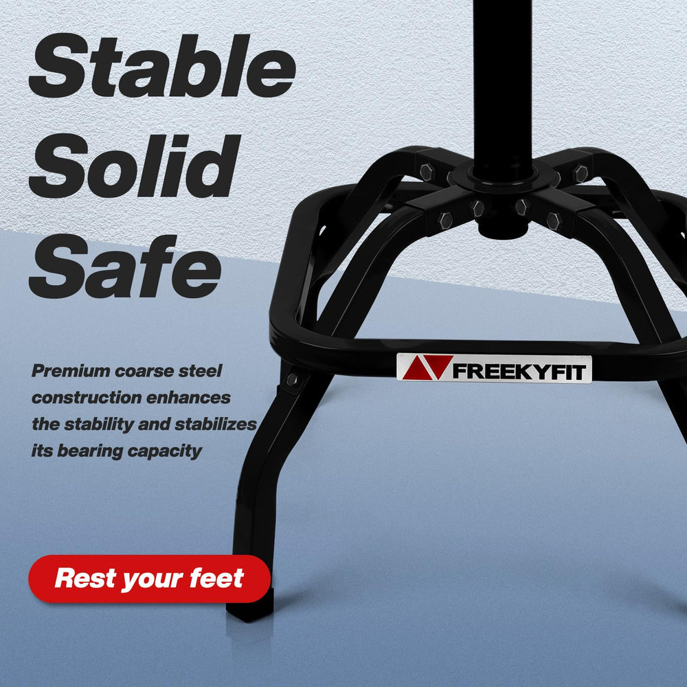 FreekyFit next to toolbox for scale to show compact footprint and usability