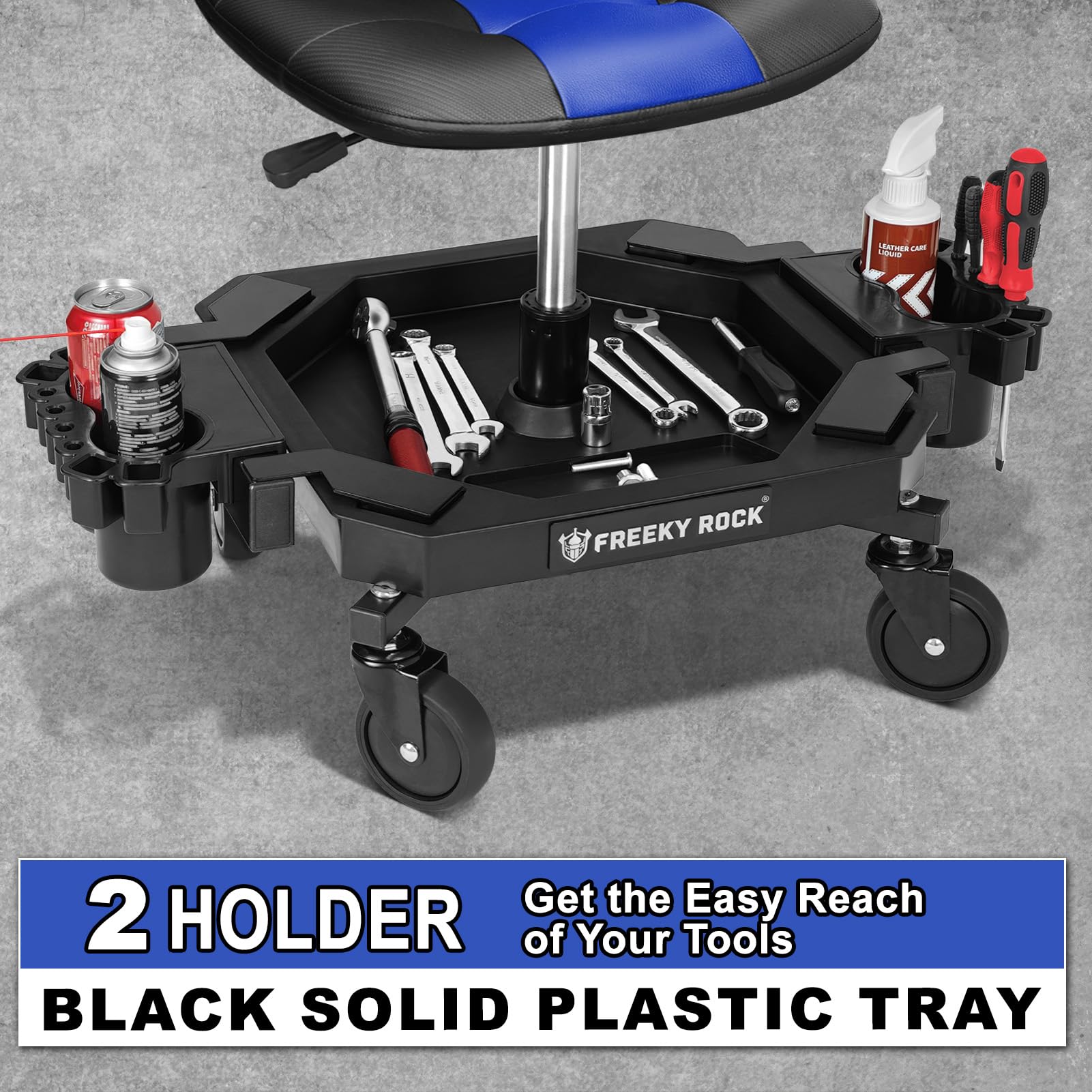FREEKYROCK caster wheels close-up providing smooth, quiet maneuverability