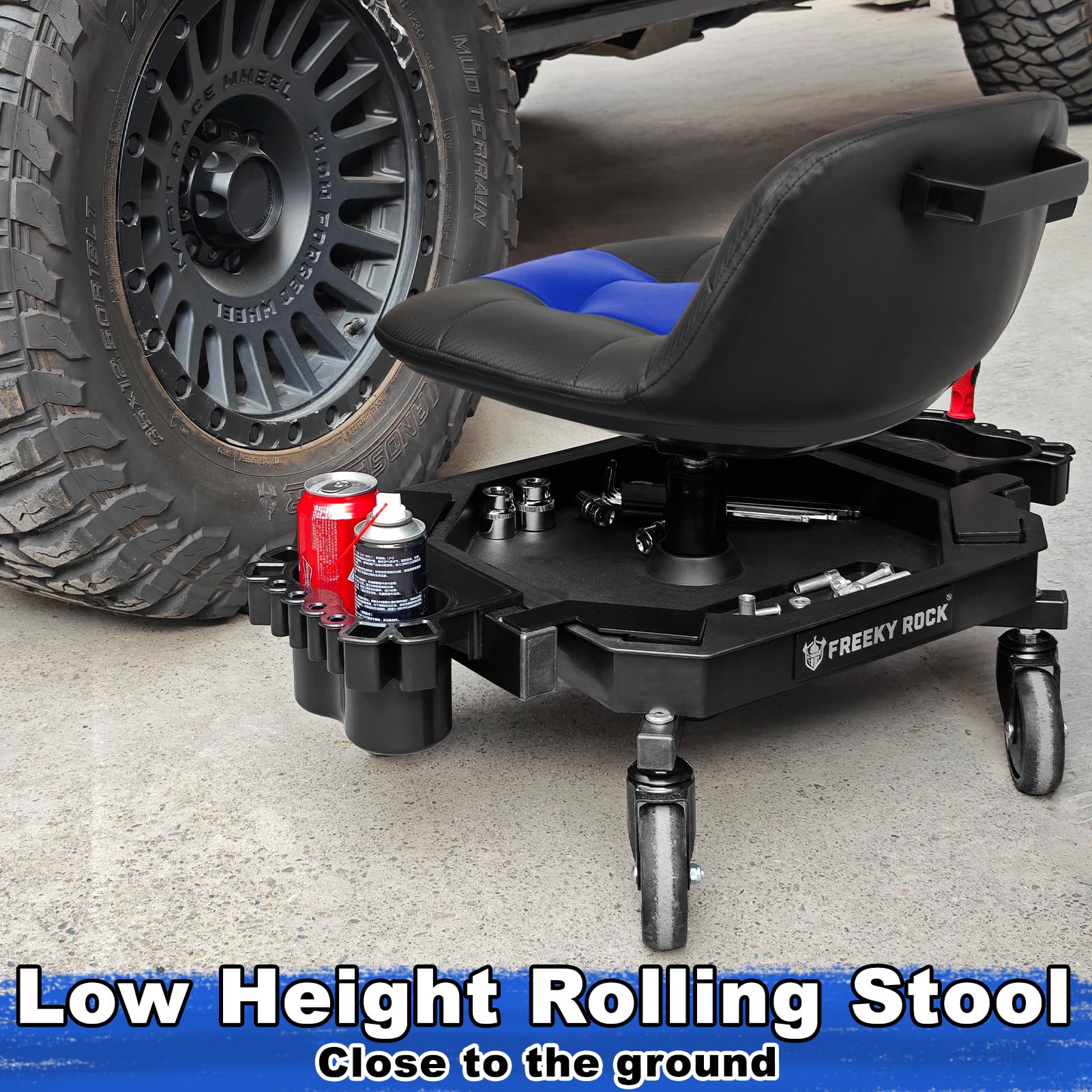 FREEKYROCK in a garage lifestyle shot enabling efficient mechanic workflow