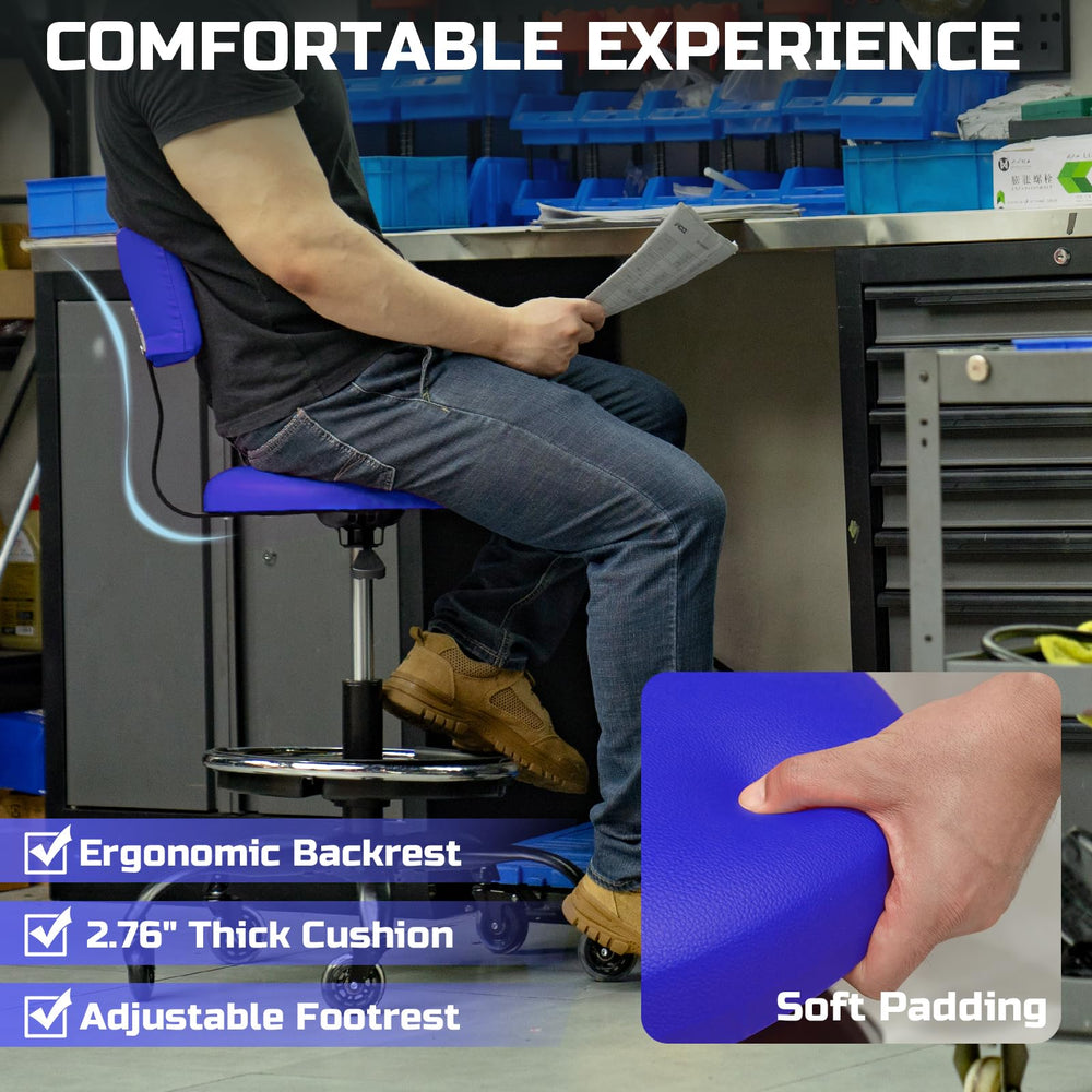 FREEKYROCK adjustable footring shown extended to demonstrate ergonomic foot support