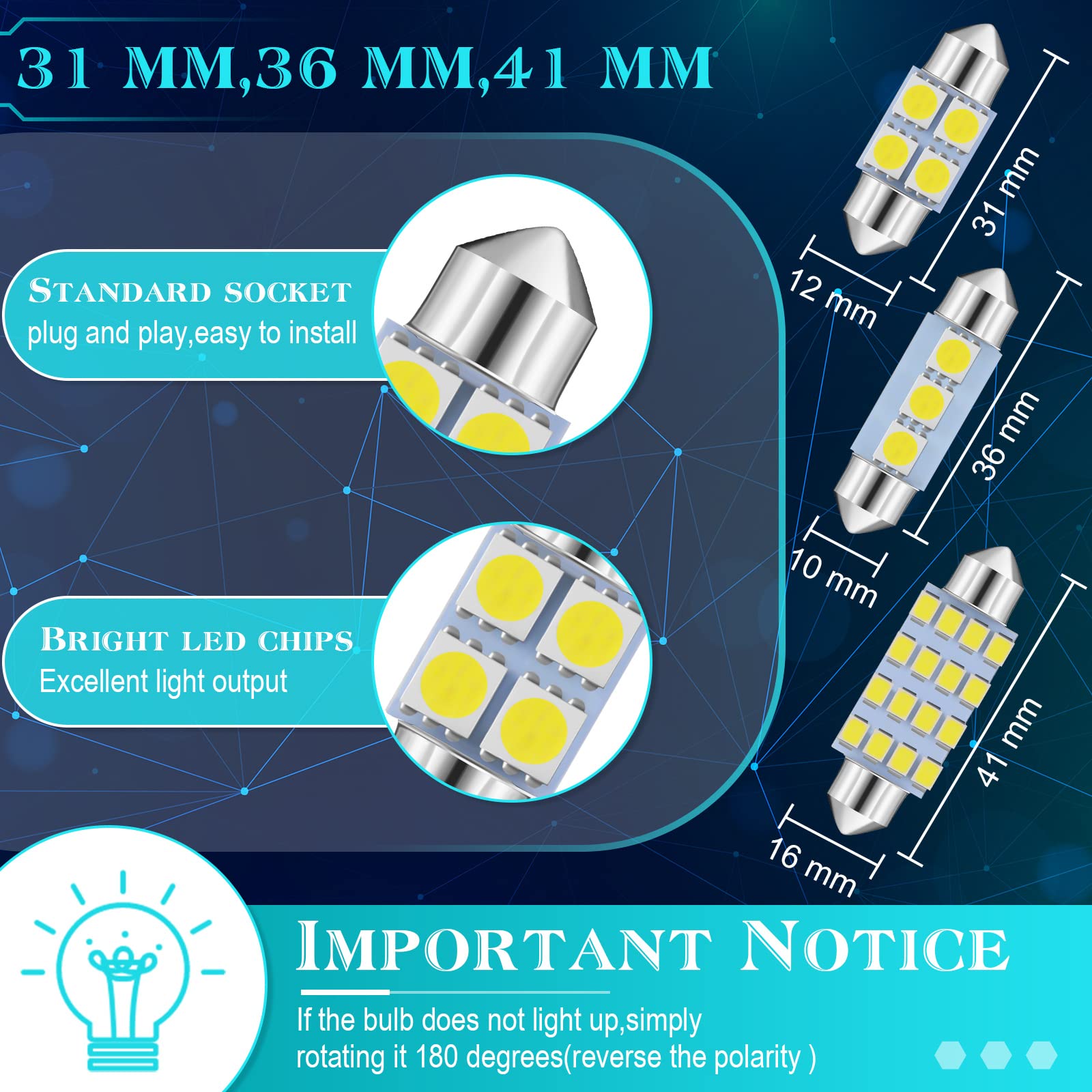 Frienda close-up of LED chip and housing highlighting durable build and bright output