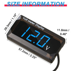 Frienda closeup of blue three-digit LED display for improved readability
