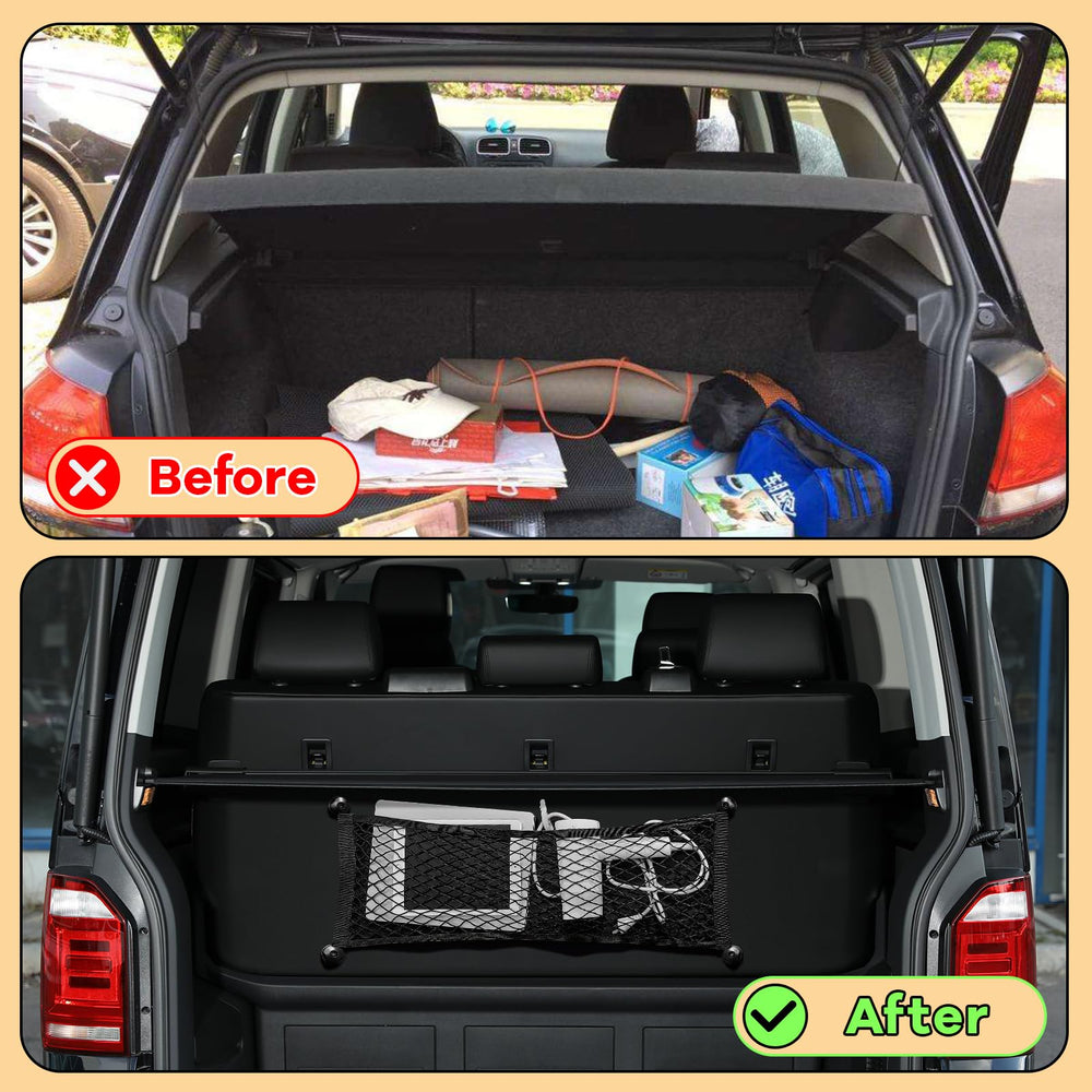 Frienda net filled with bottles and tissues to show convenient quick access