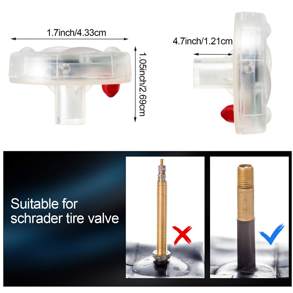 Frienda LED close-up on valve cap revealing solar panel and bright diodes for visibility