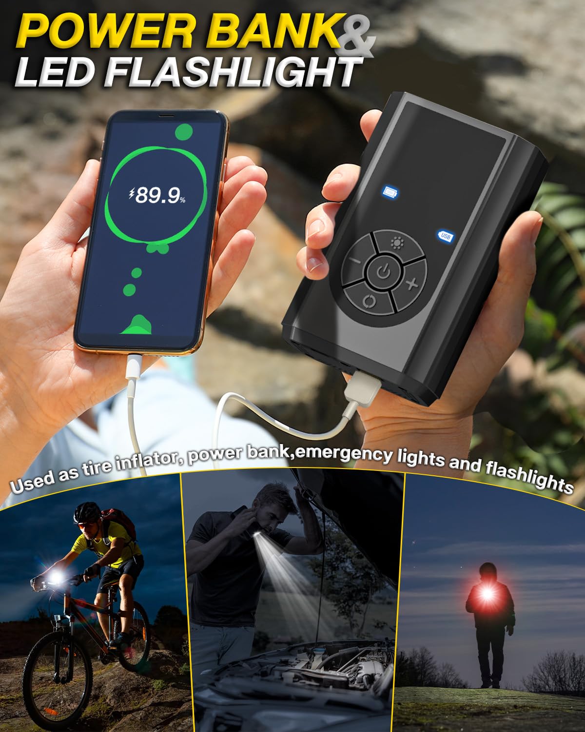 FRIWOLE LED worklight in dark providing clear illumination for roadside work