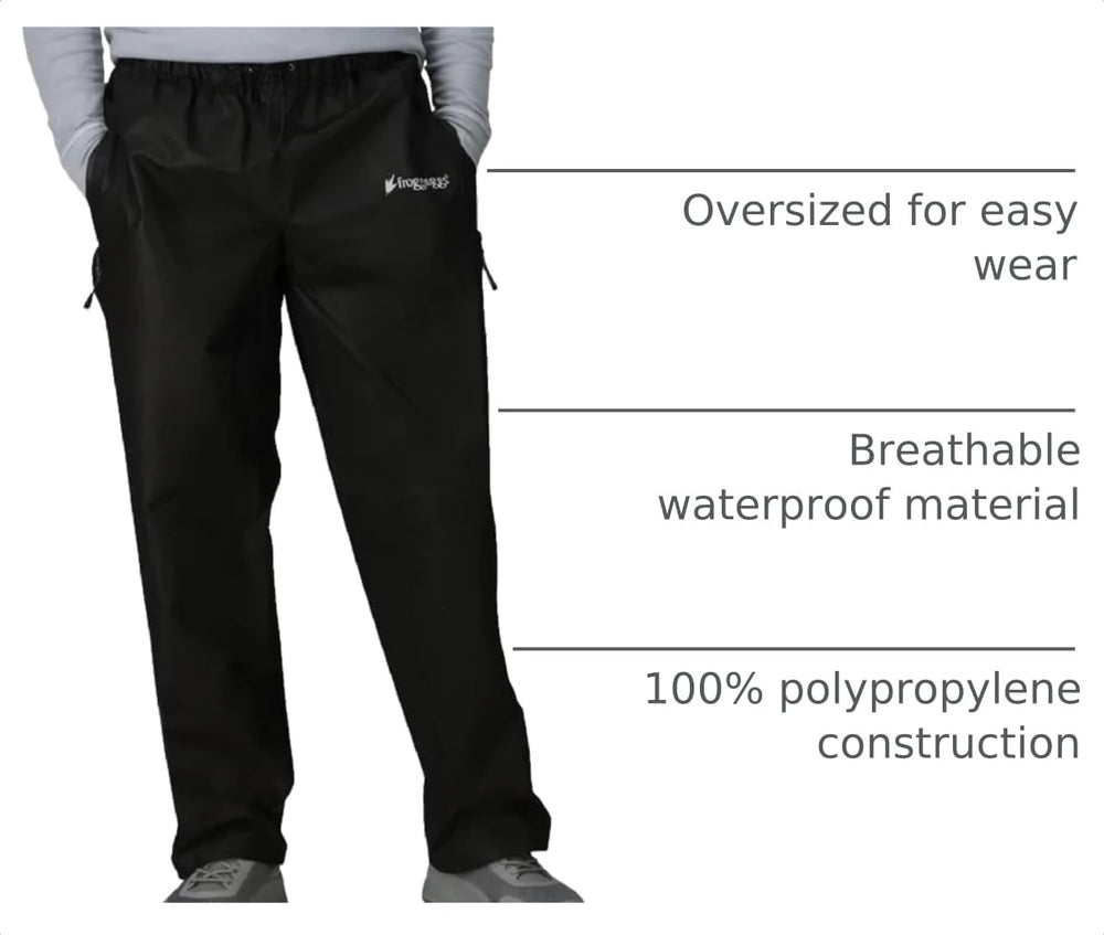 FROGG TOGGS elastic waist with cord-lock for customizable secure fit