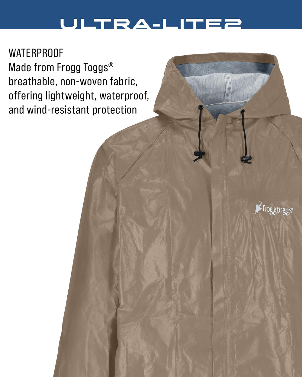 FROGG TOGGS elastic cuff close-up providing snug fit and splash protection