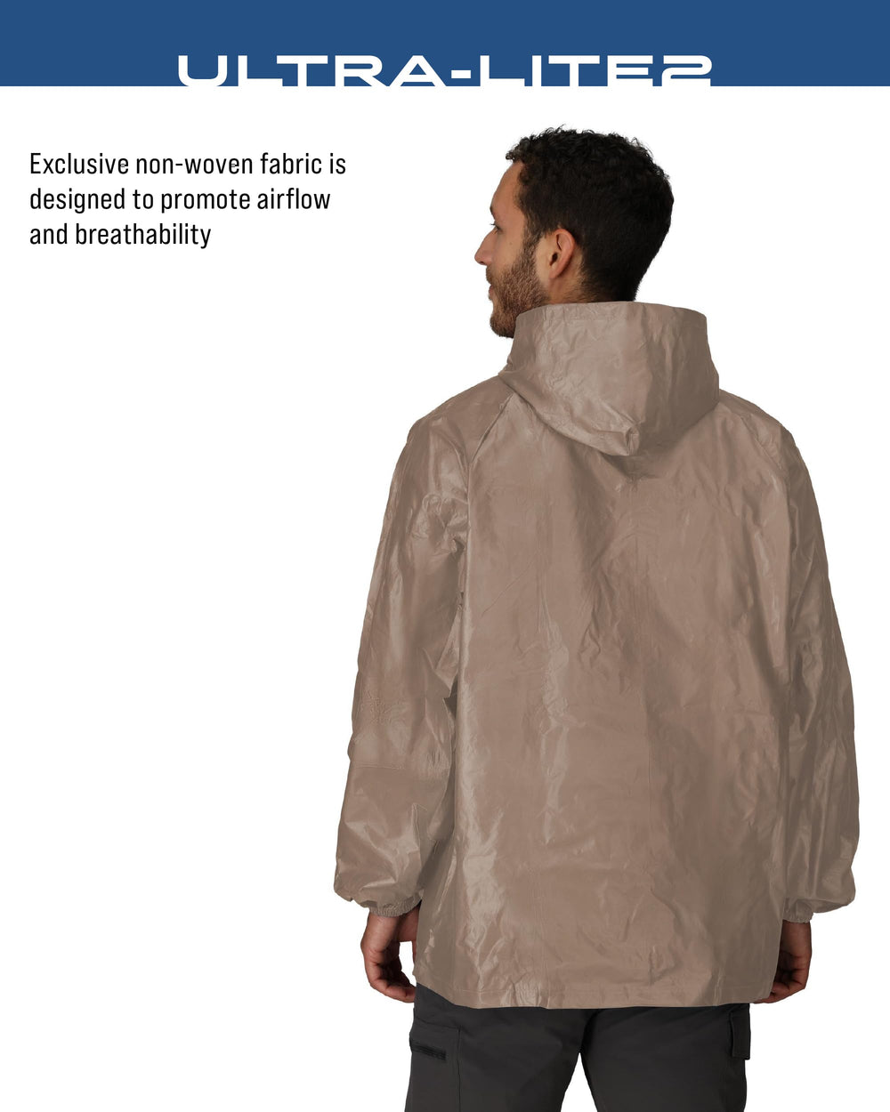 FROGG TOGGS storm flap and zipper blocking wind and rain effectively