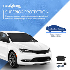 FrostGuard side mirror cover detail protecting mirror from snow and improving visibility