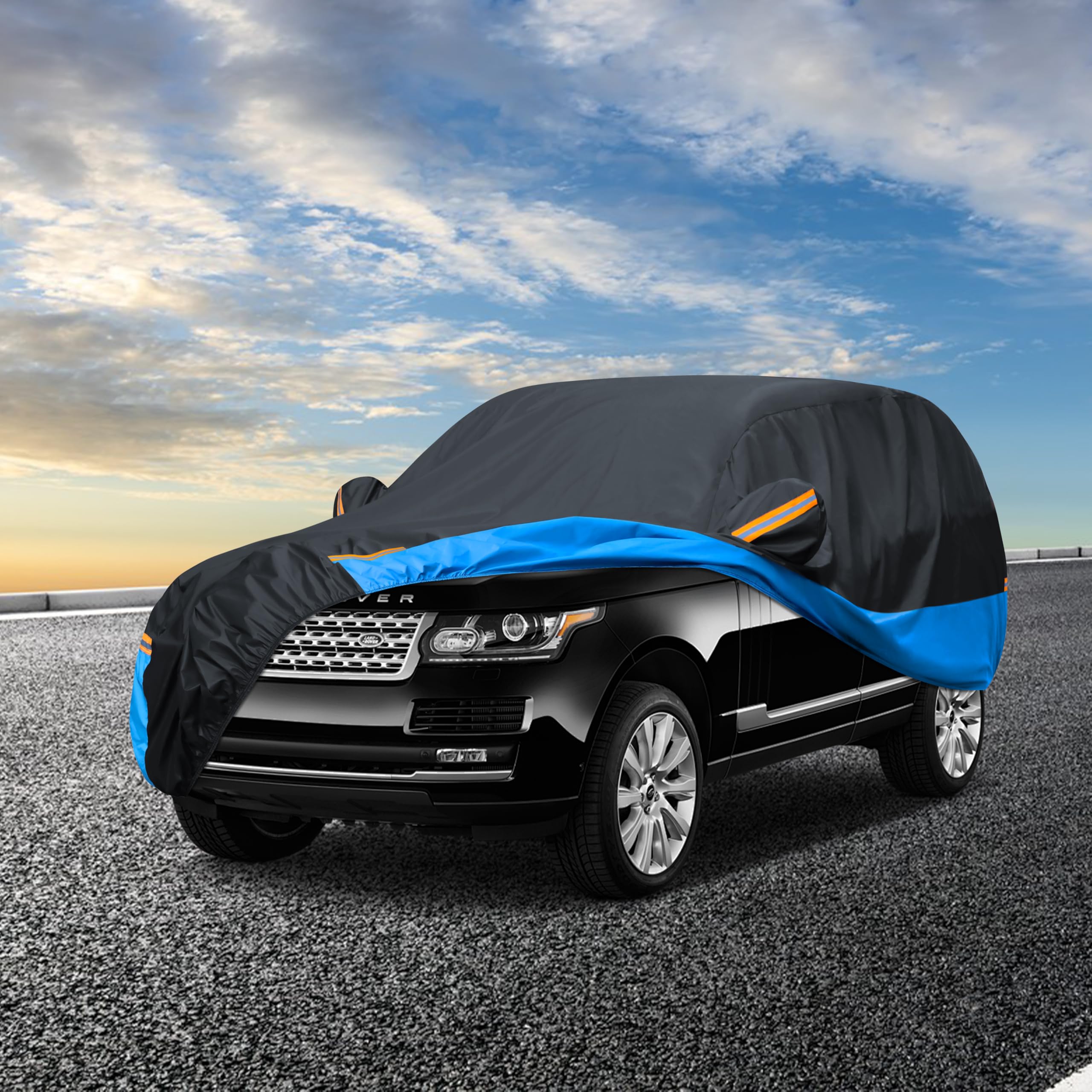 FSGRICH size comparison showing a 181–190 inch SUV fit guidance