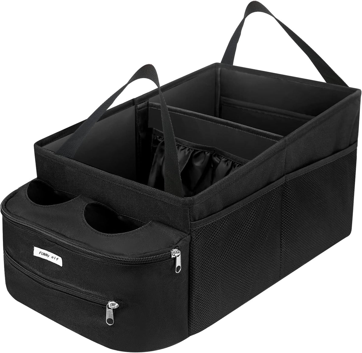 FUNNy elf front view showing full organizer and neat storage benefit