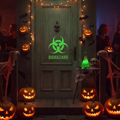 FunooFuno decal applied on car window for dramatic Halloween curb appeal benefit