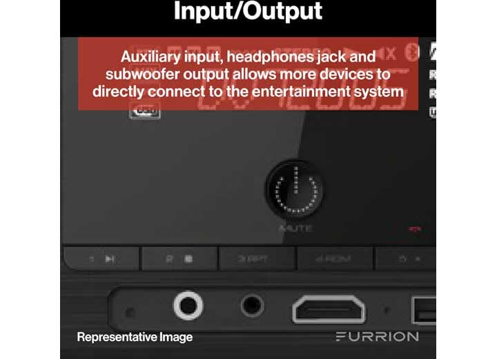 Furrion DV7200S powering outdoor deck speakers for patio listening