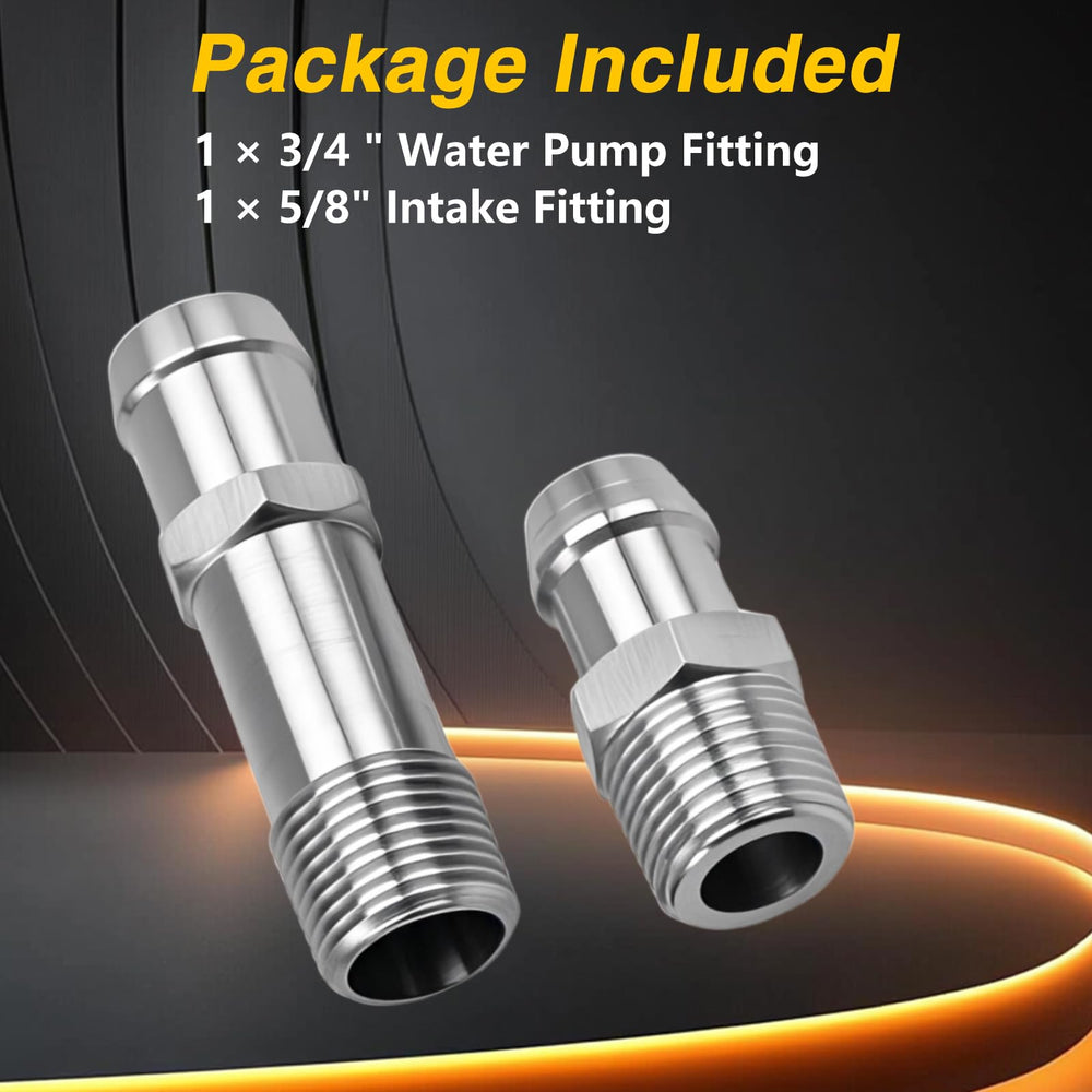 FUSCH fittings next to ruler for scale to confirm correct sizing quickly