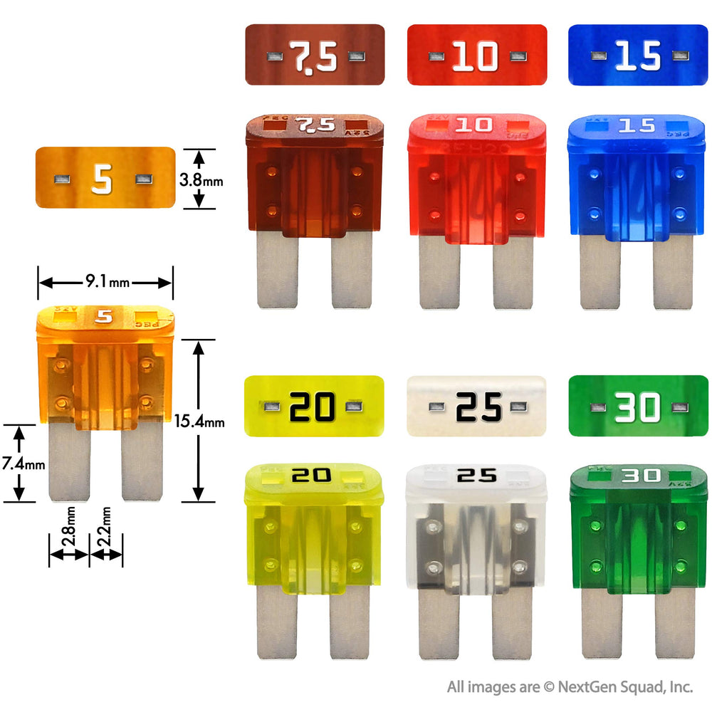 FuseTech included fuse puller alongside fuses for safe removal and installation