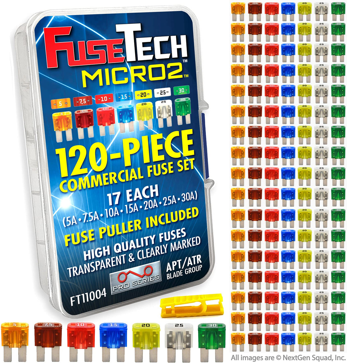 FuseTech front packaging showing assortment and count, ideal for quick stocking