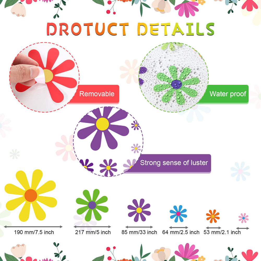 Fuutreo close-up of vinyl daisy texture highlighting durable print quality